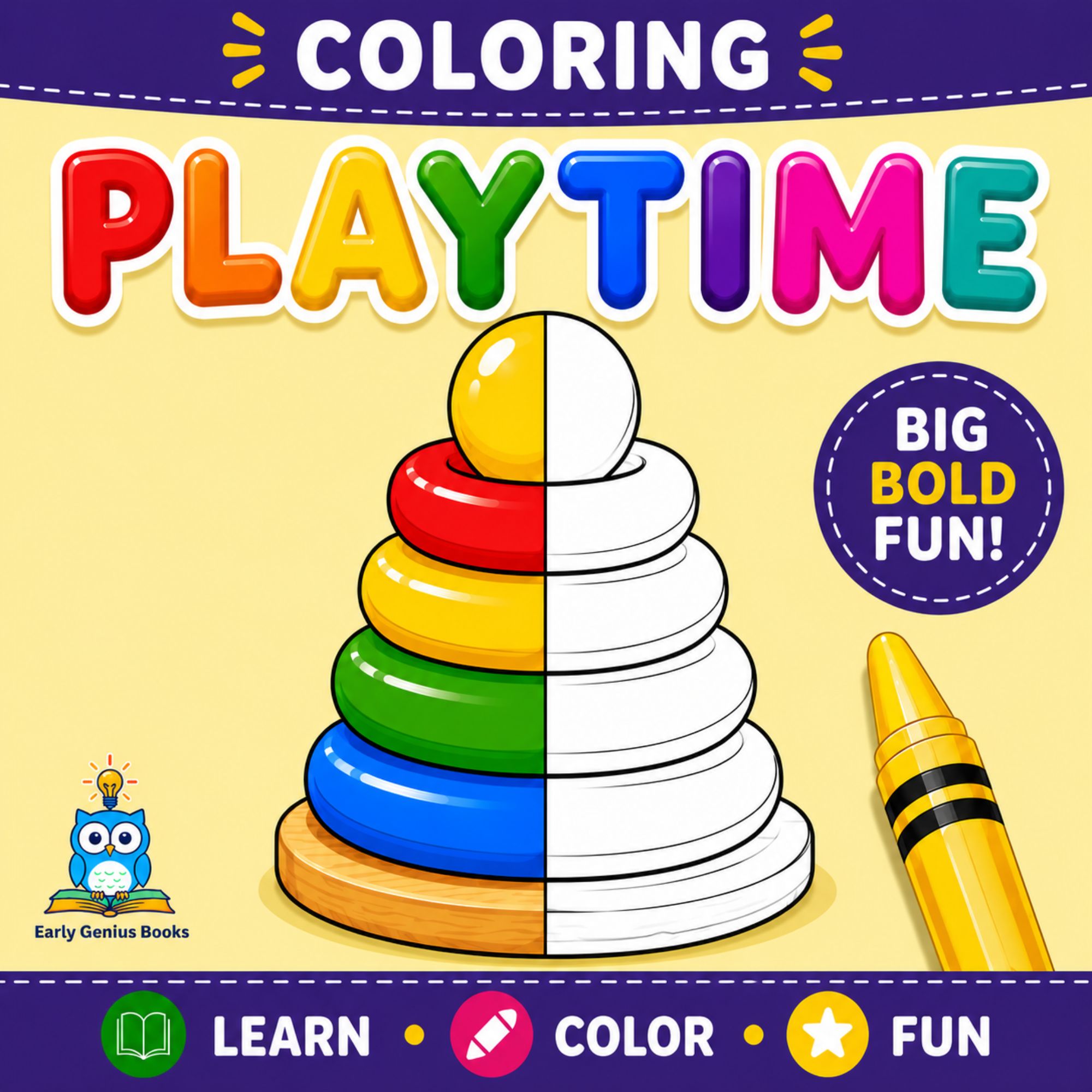 Coloring Playtime toddler coloring book for ages 1 to 4