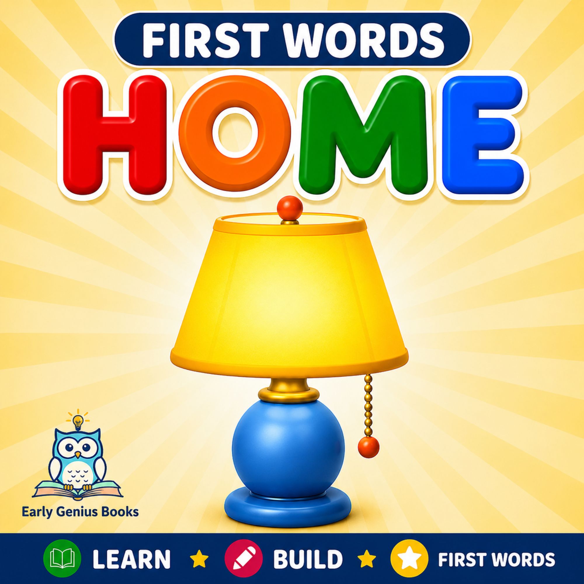 First Words Home toddler learning book cover for ages 1 to 4